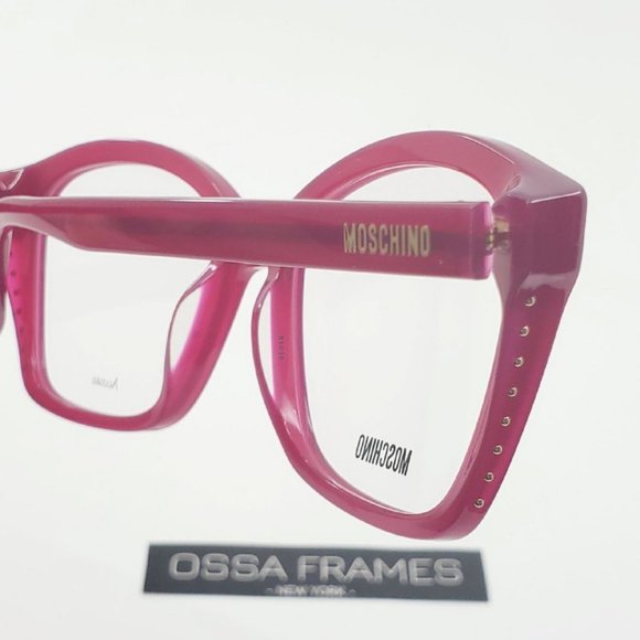 BRAND NEW MOSCHINO MOS517 QHO RED EYEGLASSES - Picture 9 of 12